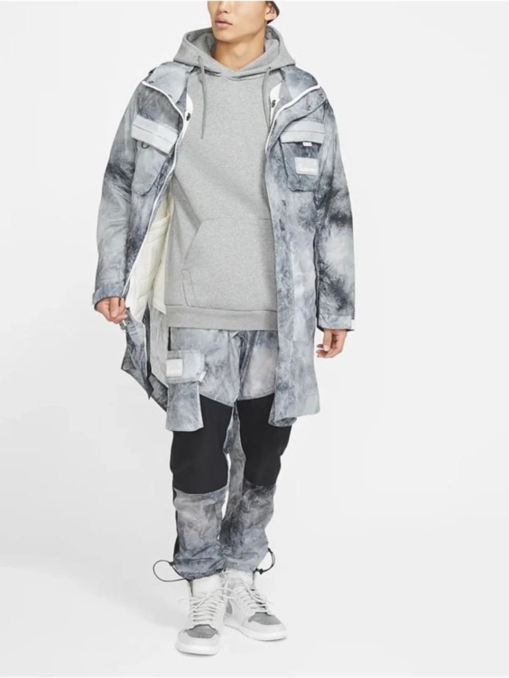 Jordan - Air Jordan 23 Engineered Printed Parka Jacket White gray S loose fit